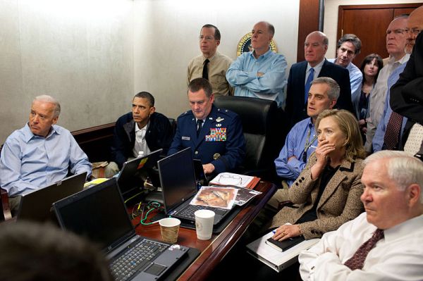 White House Situation Room - May 1 2011 - photo by official White House photographer Pete Souza