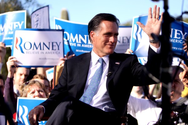 Mitt Romney in Paradise Valley AZ, December 2011 -- photo by Gage Skidmore