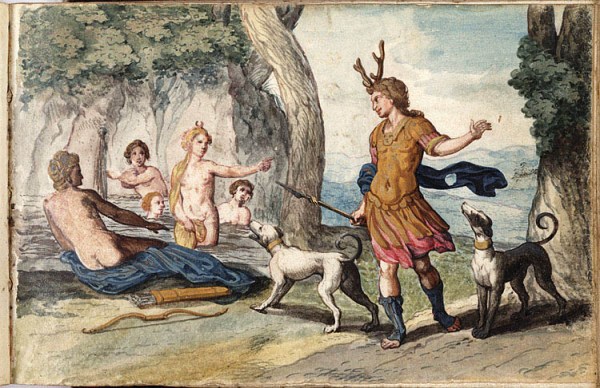 Aktaion betrapt Artemis by Pieter van Harinxma thou Slooten - c. 1629